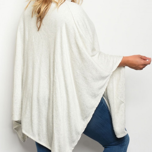 OATMEAL PONCHO - Picture 2 of 4